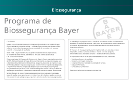 Programa de Biossegurança Bayer - Aquatropic