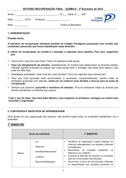 QUÍMICA - Colégio Pentágono