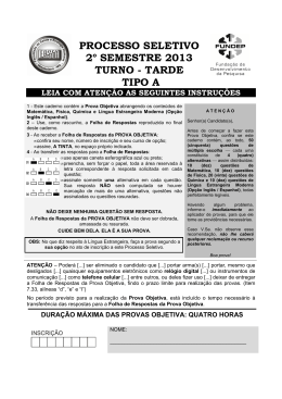 Prova 2 - tarde TIPO A