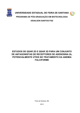 Estudos de QSAR 2D e QSAR 3D para um conjunto de antagonistas