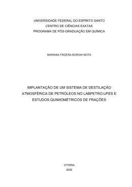 implanta&ccedil;&atilde;o de um sistema de destila&ccedil;&atilde;o atmosf&eacute;rica de petr&oacute;leos
