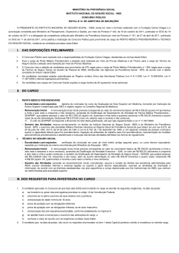 Abertura Edital - Concurso INSS 2011-2012