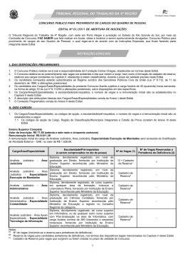 Edital n&ordm; 01/2011 - Abertura de Inscri&ccedil;&otilde;es