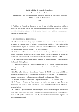 Edital MPRJ 2011 - Minist&eacute;rio P&uacute;blico do Estado do Rio de Janeiro