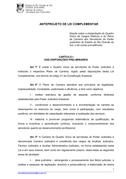 projeto de lei - Sindicato dos Servidores da Justiça do Rio Grande