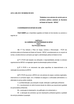 LEI N. 2.265, DE 31 DE MARÇO DE 2010 “Estabelece nova
