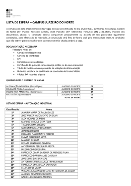 LISTA DE ESPERA – CAMPUS JUAZEIRO DO NORTE