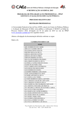 6&ordf; RETIFICA&Ccedil;&Atilde;O AO EDITAL 2015 PROGRAMA DE P&Oacute;S