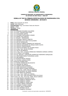 REUNI&Atilde;O ORDIN&Aacute;RIA n&ordm; 550 - 28/10/2015 (Arquivo em - Crea-SP