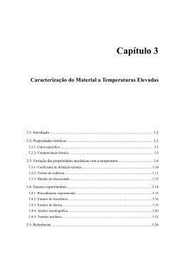 Capítulo 3 - Caracterização do material a temperaturas elevadas