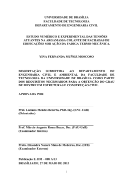 FACULDADE DE TECNOLOGIA DEPARTAMENTO DE