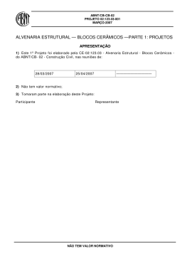alvenaria estrutural &mdash; blocos cer&acirc;micos &mdash;parte 1: projetos