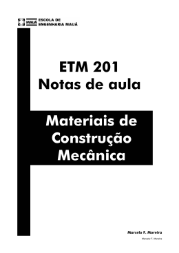 ETM 201 Notas de aula Materiais de Constru&ccedil;&atilde;o