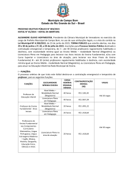 edital de abertura - Prefeitura Municipal de Campo Bom