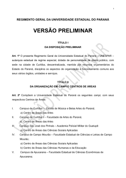 Regimento Geral da Unespar