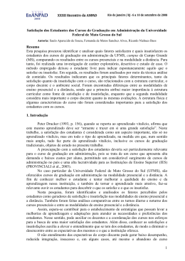 1 Satisfa&ccedil;&atilde;o dos Estudantes dos Cursos de Gradua&ccedil;&atilde;o em
