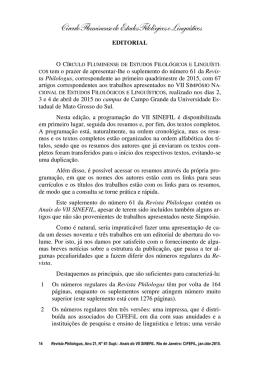 EDITORIAL - CiFEFiL - Círculo Fluminense de Estudos Filológicos e