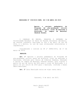 RESOLUÇÃO Nº 039/2015-CEPE, DE 9 DE ABRIL DE 2015 Aprova