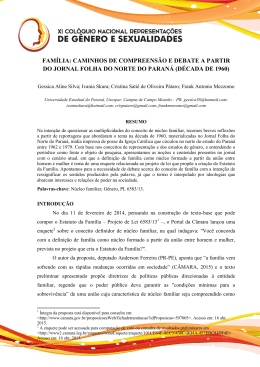 fam&iacute;lia: caminhos de compreens&atilde;o e debate a partir do jornal folha