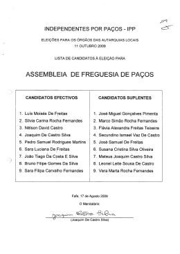 ASSEMBLEIA DE FREGUESIA DE PAÇOS