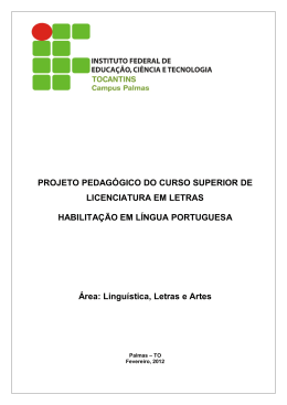 PROJETO PEDAGÓGICO DO CURSO SUPERIOR DE