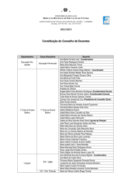 Constituição do Conselho de Docentes