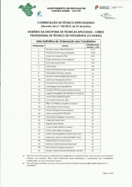 CONTRATAÇÃO DE TÉCNICO ESPECIALIZADO