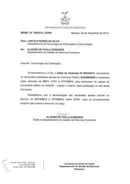 Edital de Chamada - Vários (Manaus e Interior) (02/12/14)