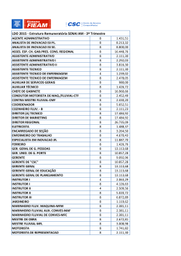 LDO 2015 - Estrutura Remunerat&oacute;ria SENAI AM