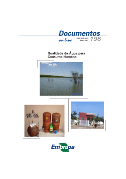 Qualidade da &Aacute;gua para Consumo Humano
