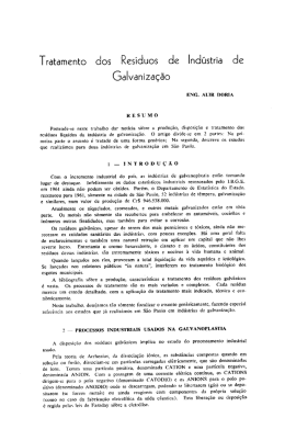 Tratamento dos Residuos de |nd&uacute;str&iacute;&ocirc; de: