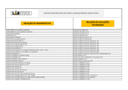 relação de reagentes pa