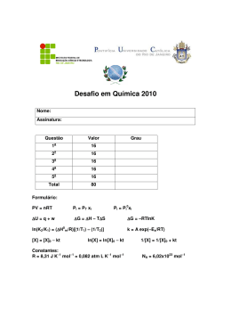 Desafio em Qu&iacute;mica 2010 - PUC-Rio