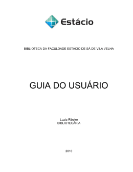 Guia do usu&aacute;rio - Universidade Est&aacute;cio de S&aacute;