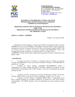 PONTIF&Iacute;CIA UNIVERSIDADE CAT&Oacute;LICA DE GOI&Aacute;S PR&Oacute;