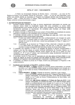 Edital - Cotec - Universidade Estadual de Montes Claros