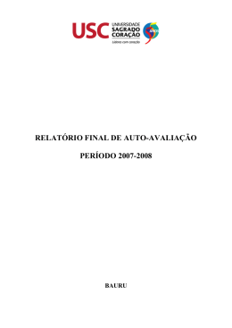 Relatório CPA 2007-2008 - Apóstolas do Sagrado Coração de Jesus