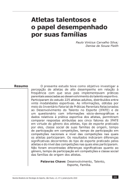 Atletas talentosos e o papel desempenhado por suas