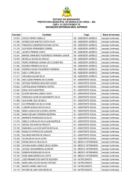inscri&ccedil;&otilde;es deferidas n&iacute;vel superior