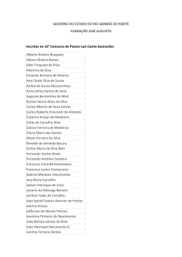 Lista de inscritos - Governo do Estado do Rio Grande do Norte