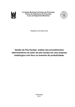 Gest&atilde;o de P&oacute;s-Vendas: an&aacute;lise dos procedimentos