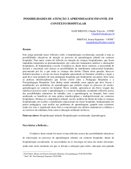 possibilidades de aten&ccedil;&atilde;o &agrave; aprendizagem infantil em