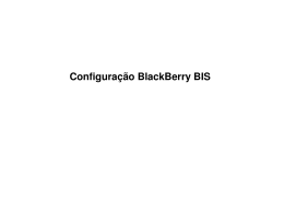 Configuração de Blackberry - Prefeitura do Rio de Janeiro