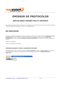 EMISSOR DE PROTOCOLOS Instalando