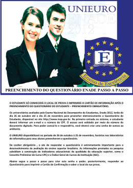 Veja como preencher o questionário passo a passo