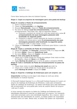 1 Como fazer backup dos itens do Outlook Express Etapa