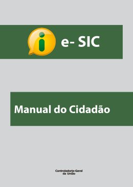 Manual e-SIC - Guia do Cidadão