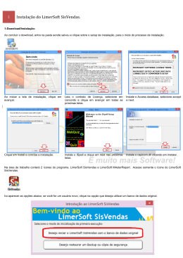 Instala&ccedil;&atilde;o do LimerSoft SisVendas (Microsoft Windows)