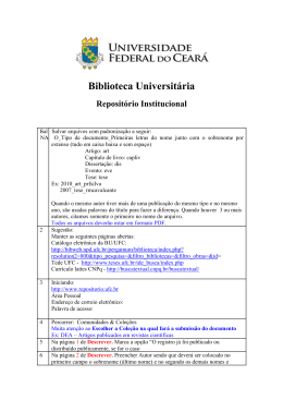 roteiro para submiss&atilde;o de documentos