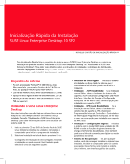 Instalando o SUSE Linux Enterprise Desktop